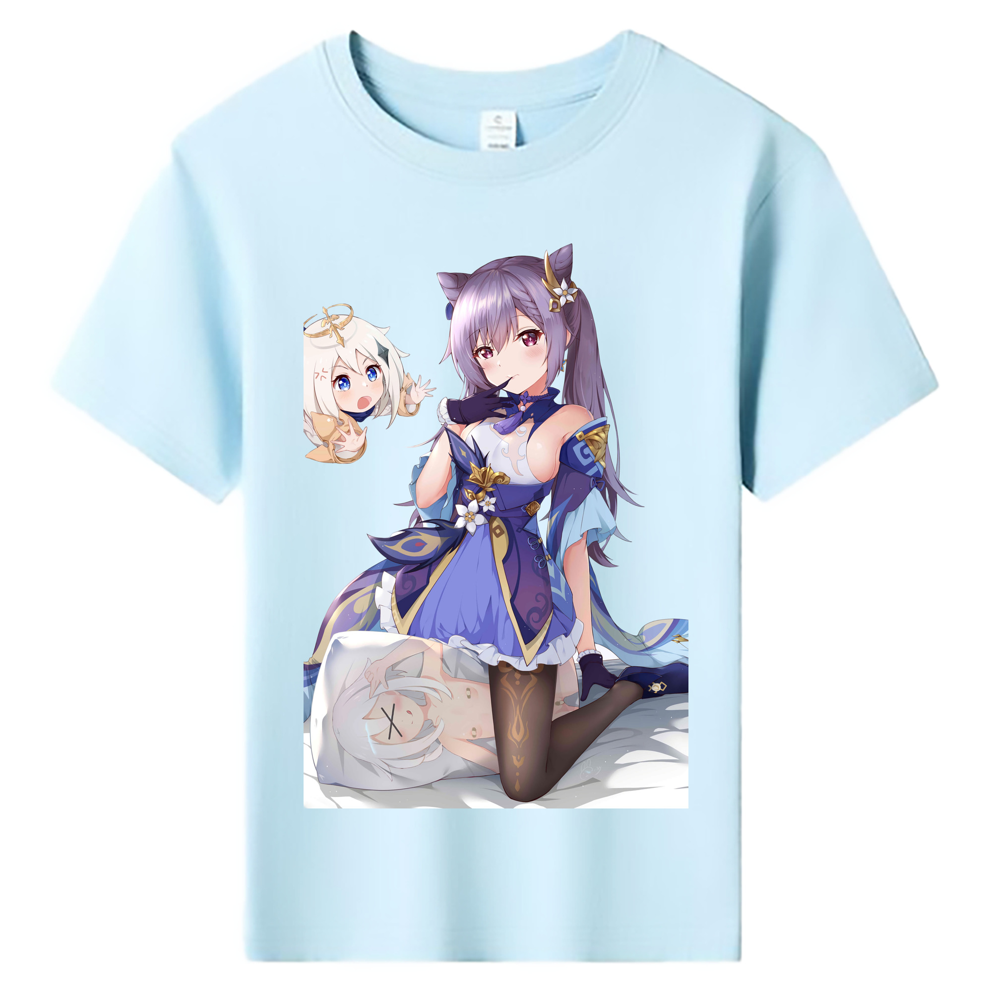 げんし神 刻晴 こくせい genshin Kokusei 綿100％キッズTシャツ（フロントプリント）